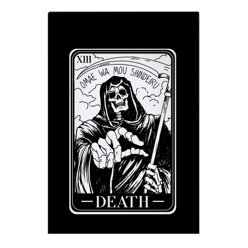 Omae Wa Mou Shindeiru Death Tarot Card Garden Flag
