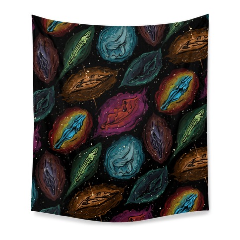 Cosmic Vulva Pattern Tapestry