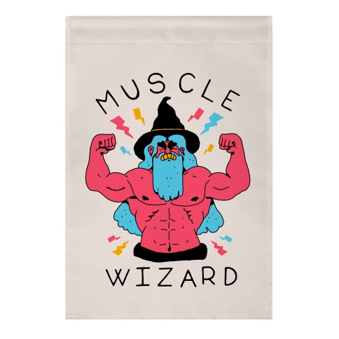 Muscle Wizard Garden Flag