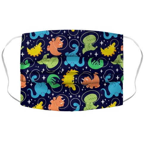 Space Dinos Accordion Face Mask