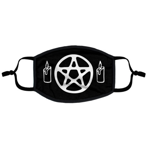 Pentagram and Candle Face Mask Flat Face Mask
