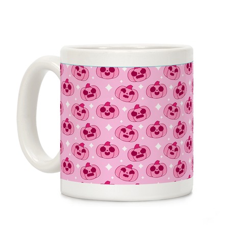 Kawaii Pumpkins Pattern Pink Coffee Mug