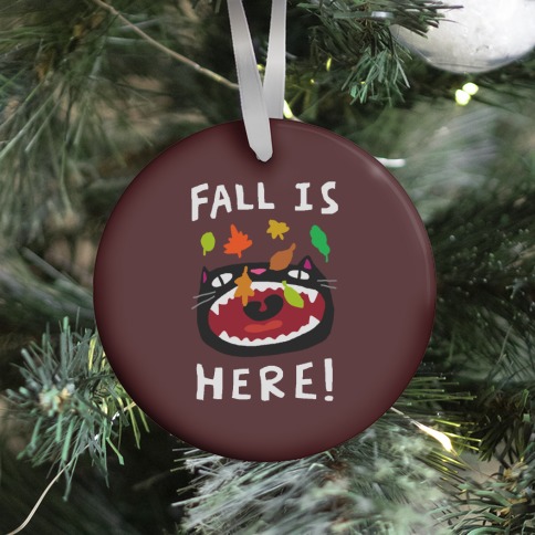 Fall Is Here Cat Ornament