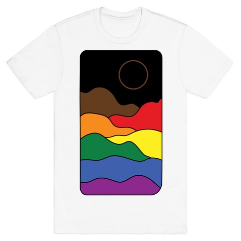 Groovy Pride Flag Landscapes: Pride Flag T-Shirt