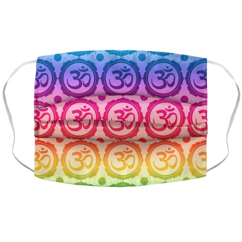 Ohm Rainbow Pattern Accordion Face Mask