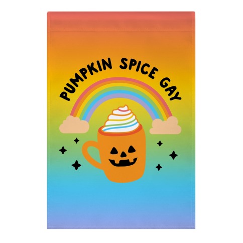 Pumpkin Spice Gay Garden Flag
