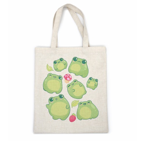 Kawaii Frogs Pattern Casual Tote