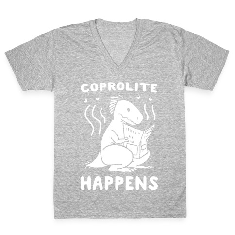 Coprolite Happens V-Neck Tee Shirt