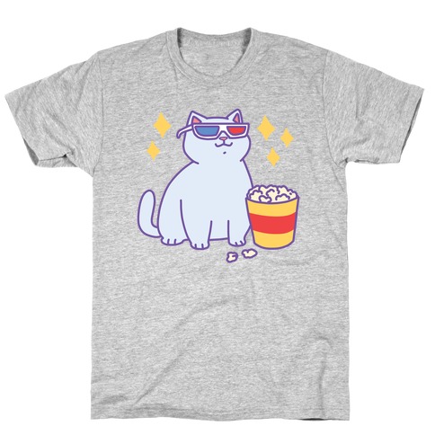 Fat Cat With Popcorn T-Shirt