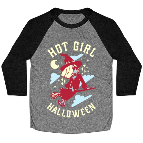 Hot Girl Halloween Baseball Tee