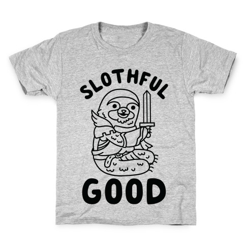 Slothful Good Sloth Paladin Kids T-Shirt