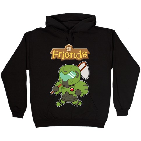Best Friends Doomguy and Isabelle Hooded Sweatshirt