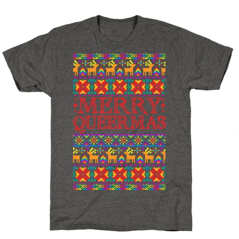 Merry Queermas Gay Pride Christmas Sweater T-Shirt