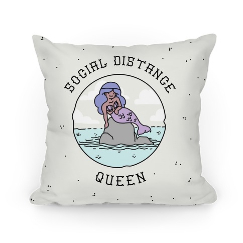 Social Distance Queen Mermaid Pillow