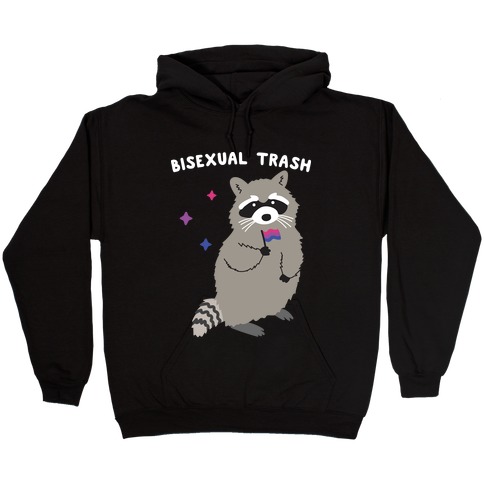 Bisexual Trash Raccoon Hooded Sweatshirt