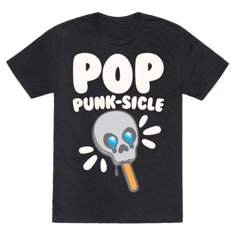 Pop Punk-sicle Parody White Print T-Shirt