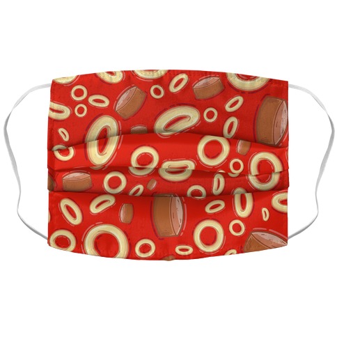 Spaghettios With Franks Pattern Accordion Face Mask
