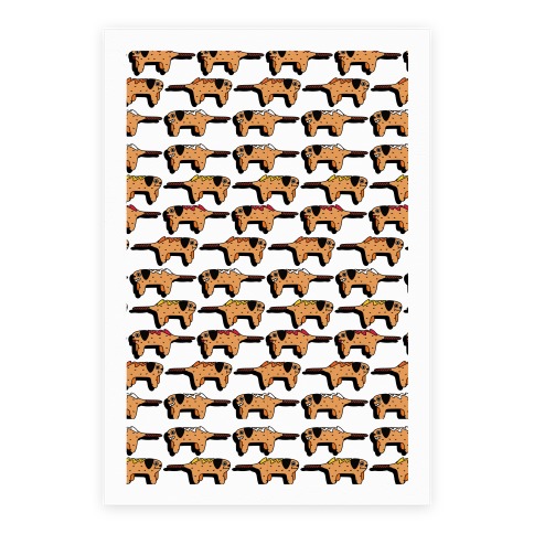 Corn Doggie Pattern Poster