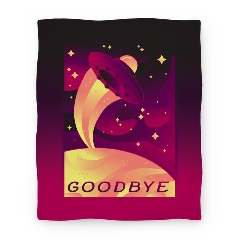 Goodbye Earth Travel Poster Blanket