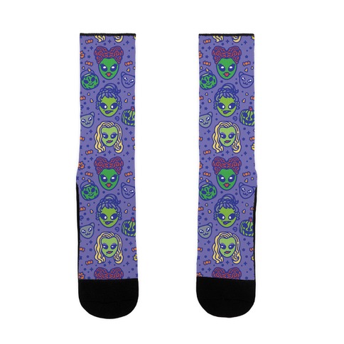 Witch Alien Sisters Parody Sock