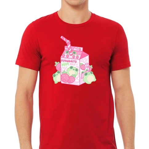 Pink Strawberry Milk Shirt Strawberry Milk Tee Kawaii 