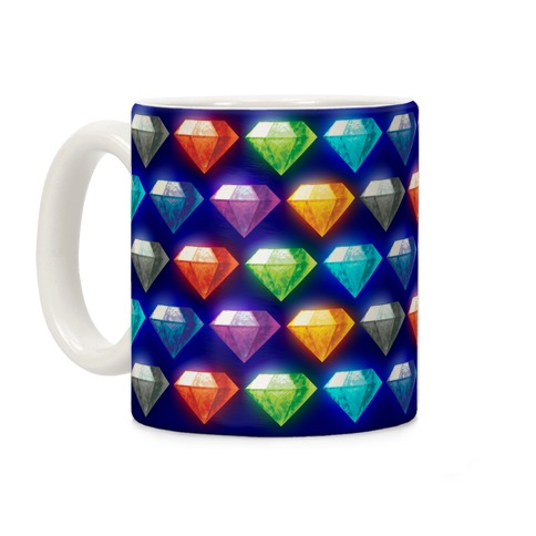 Chaos Emeralds Pattern Coffee Mug