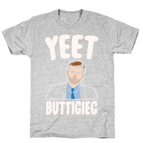 Yeet Buttigieg Parody White Print T-Shirt