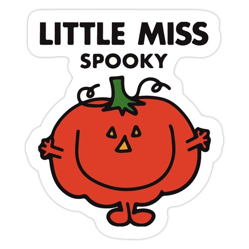 Little Miss Spooky Halloween Pumpkin Die Cut Sticker