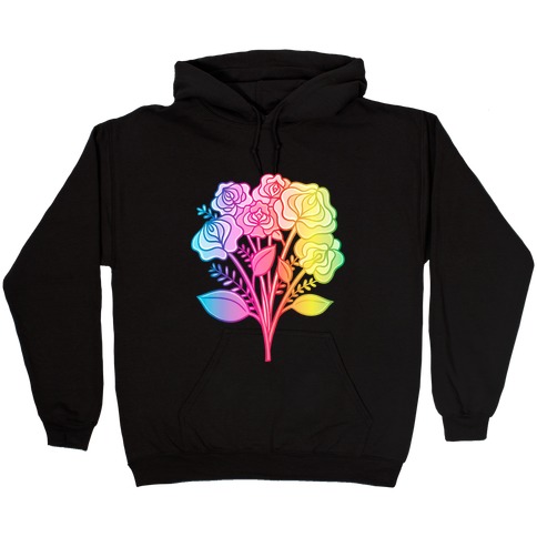 Rainbow Vulva Bouquet Hooded Sweatshirt