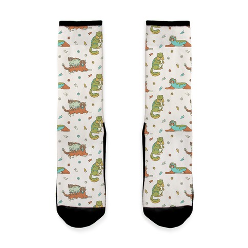 Cats Wearing Dinosaur Costumes Sock