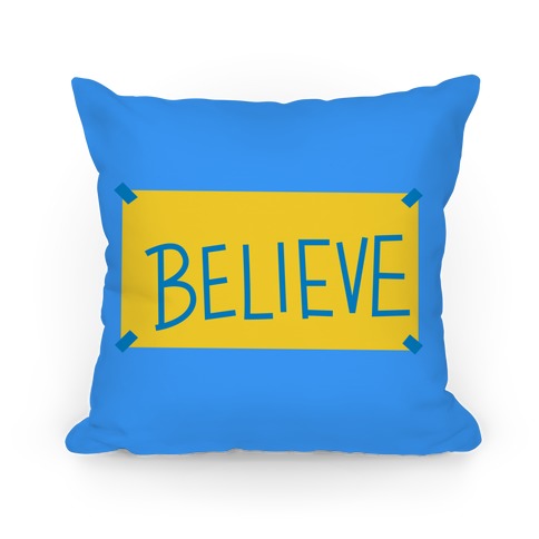 Believe Locker Room Poster Pillow