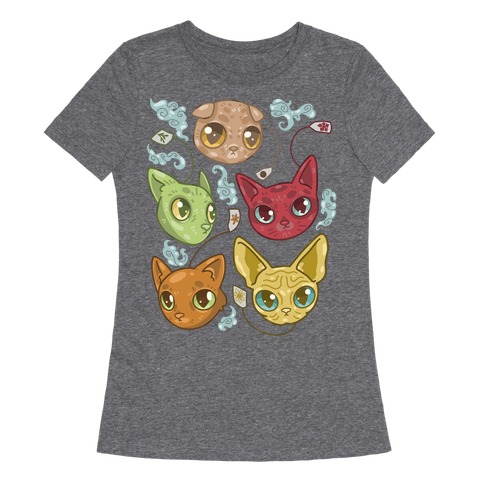 Tea Cats Womens T-Shirt