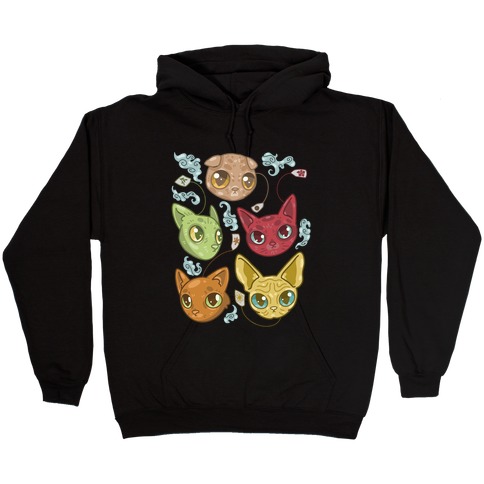 Tea Cats Hooded Sweatshirt