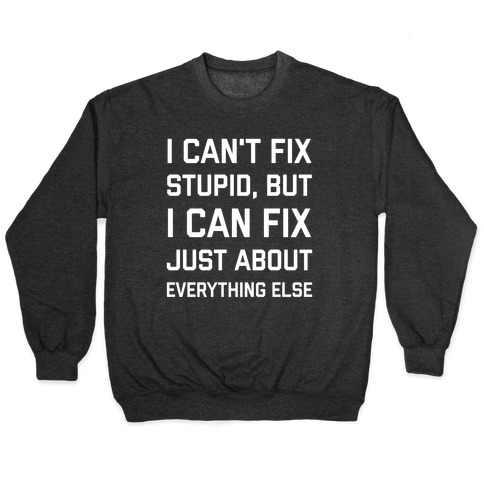 I Can't Fix Stupid, But I Can Fix Just About Everything Else Pullover