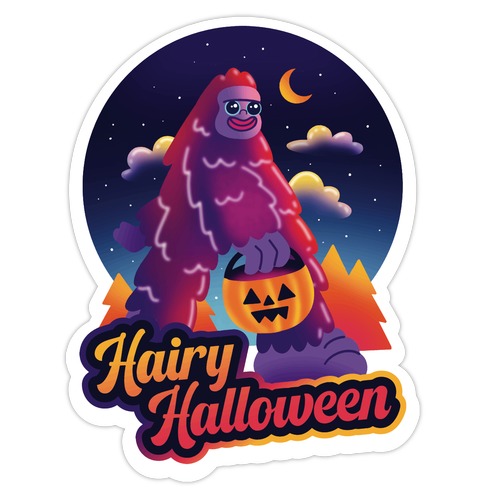 Hairy Halloween 90's Bigfoot Die Cut Sticker