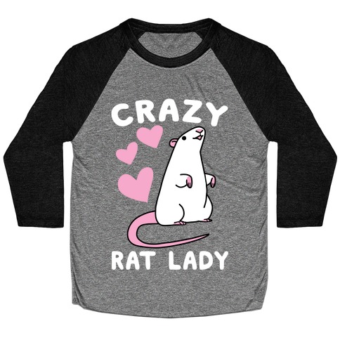 Crazy Rat Lady Baseball Tee