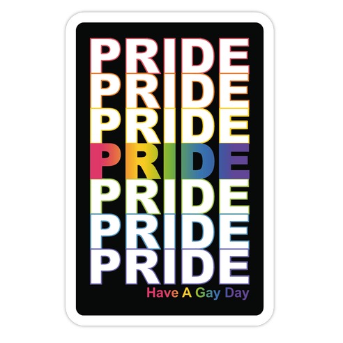 Pride Thank You Bag Parody Die Cut Sticker