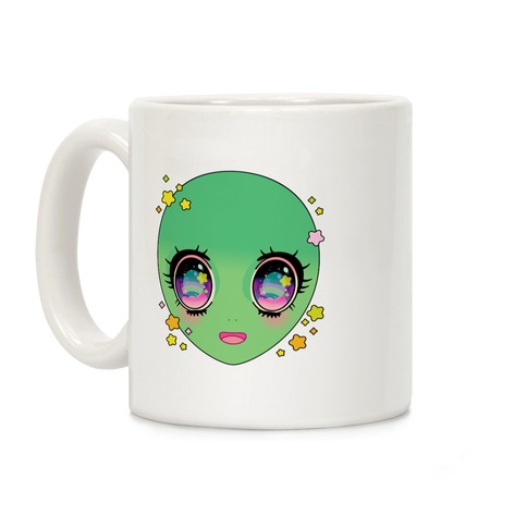 Anime Eyes Alien Coffee Mug