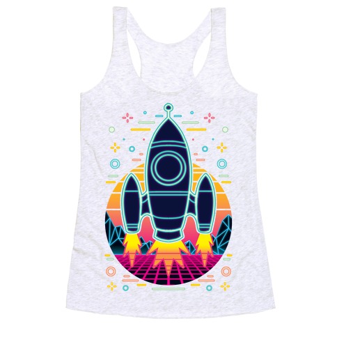 Synthwave Space Exploration Racerback Tank Top