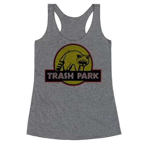 Trash Park Raccoon Parody Racerback Tank Top