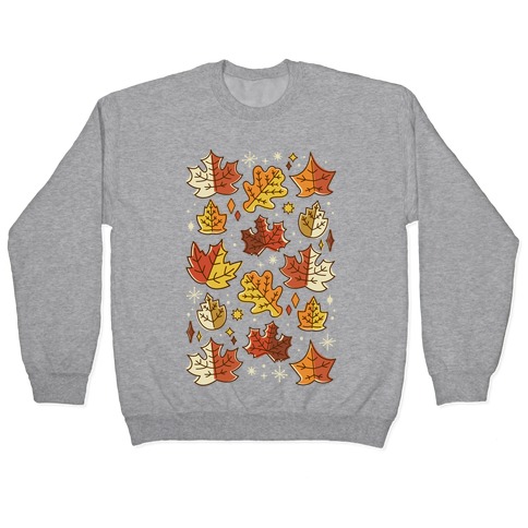 Mid Century Modern Fall Leaves Pullover