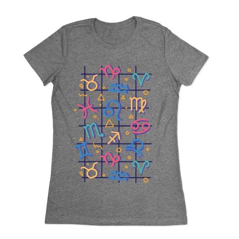 90's Zodiac Pattern Womens T-Shirt