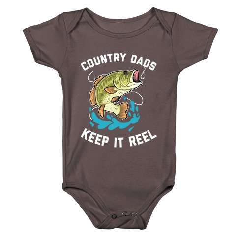 Country Dads Keep It Reel  Baby One-Piece