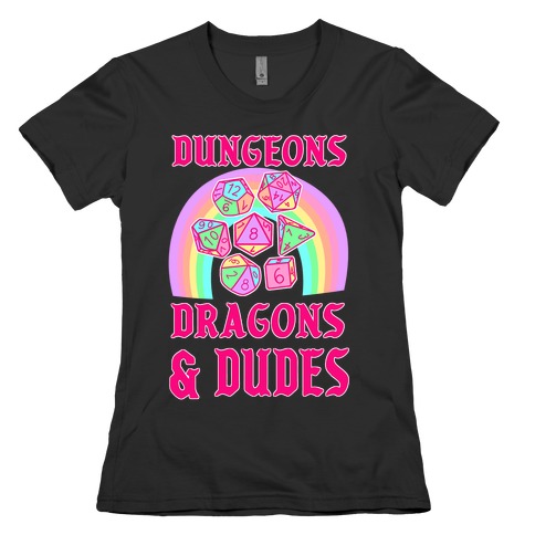 DnD & Dudes Dice Pastel Womens T-Shirt