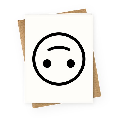 Upside-down Smiley Greeting Card