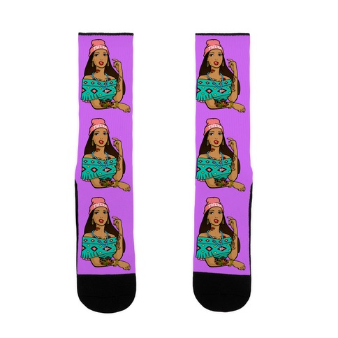 Hipster Pocahontas Sock