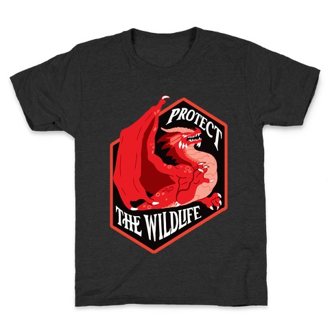 Protect The Wildlife Red Dragon Kids T-Shirt