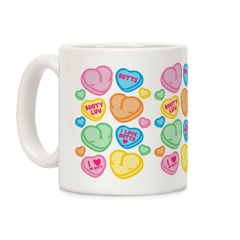 Candy Heart Butts Coffee Mug