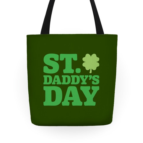 St. Daddy's Day White Print Tote
