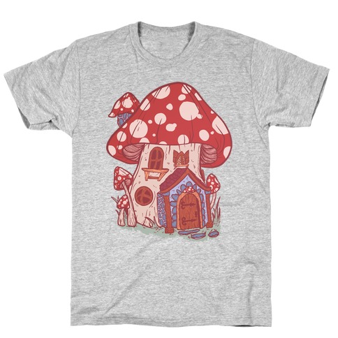 Fairy Mushroom House Pattern T-Shirt
